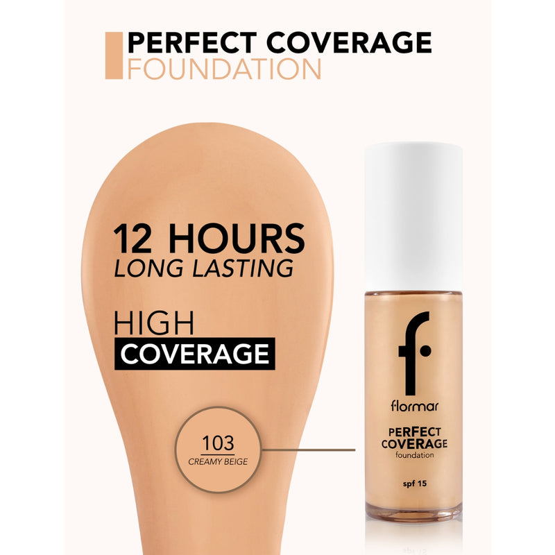 Flormar Perfect Coverage Foundation 103 Creamy Beige 30g