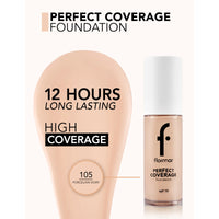 Flormar Perfect Coverage Foundation 105 Porcelain Ivory 30g