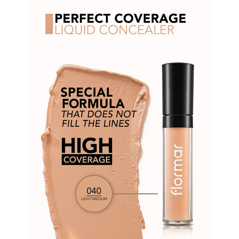 Flormar Perfect Coverage Liquid Concealer 40 Light Medium 30g