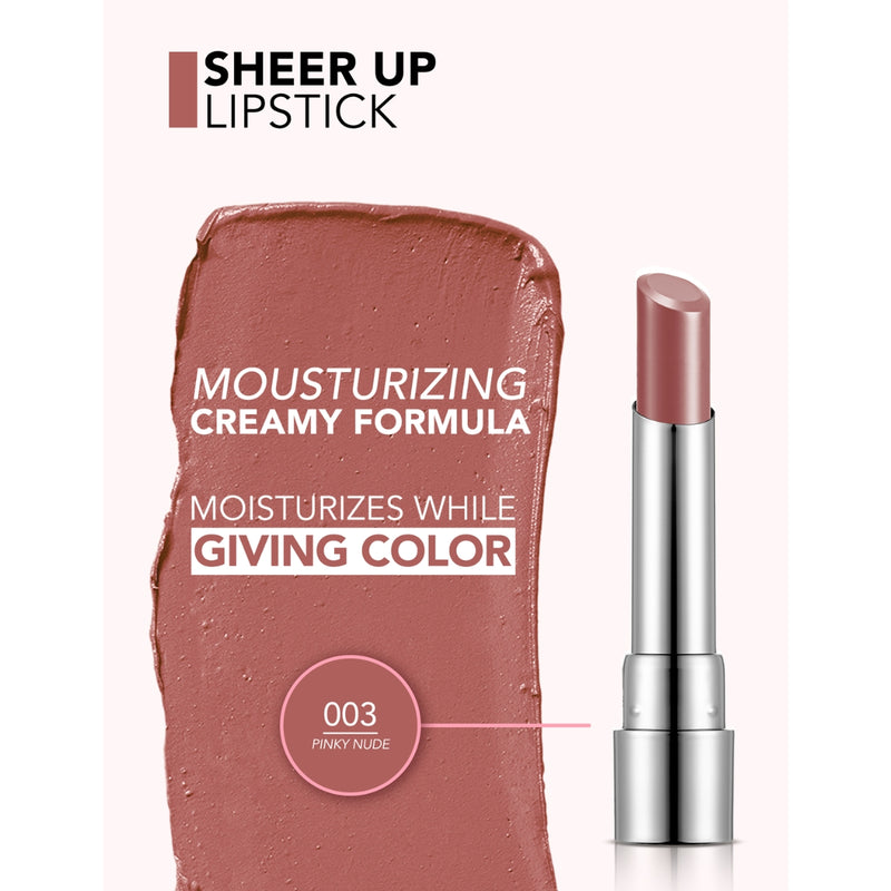 Flormar Sheer Up Lipstick 003 Pinky Nude 3g