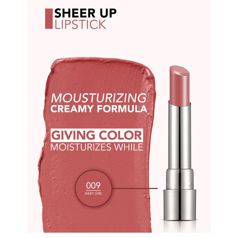 Flormar Sheer Up Lipstick 009 Baby Girl 3g