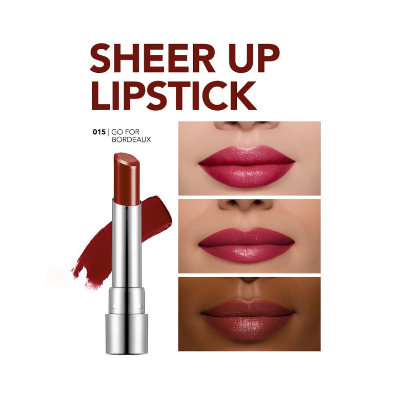 Flormar Sheer Up Lipstick 015 Go For Bordeaux 3g