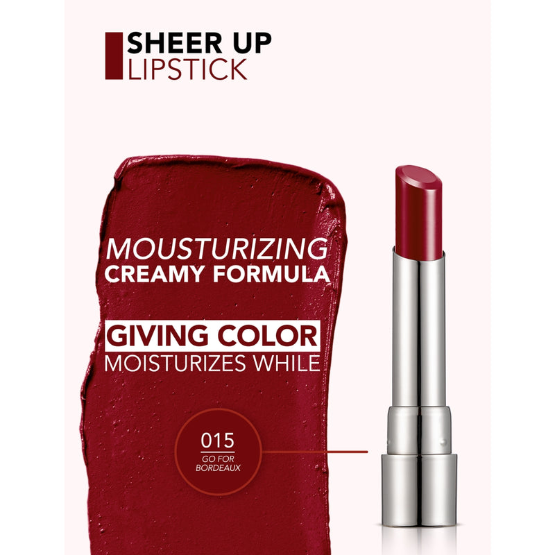Flormar Sheer Up Lipstick 015 Go For Bordeaux 3g