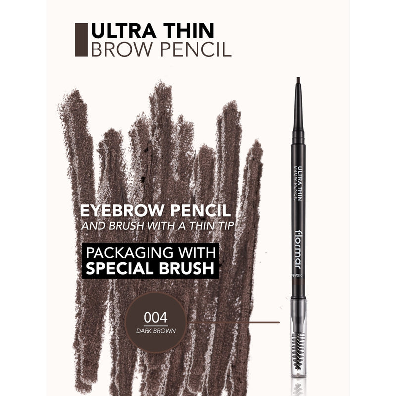 Flormar Ultra Thin Brow Pencil 004 Dark Brown 0.14g
