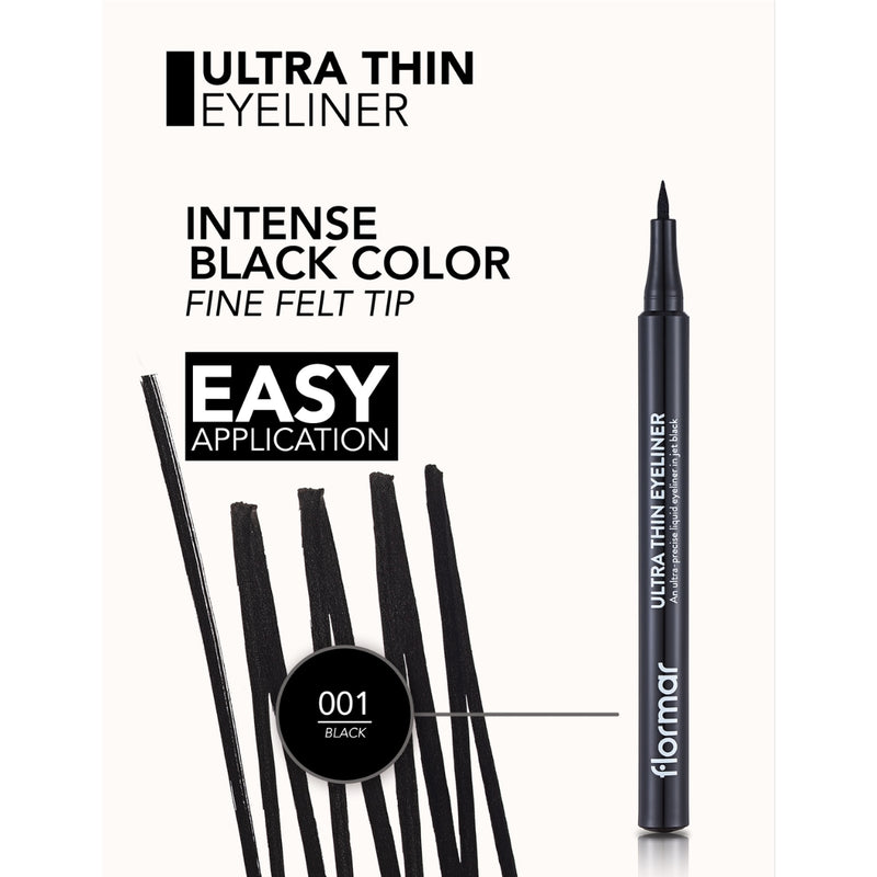 Flormar Ultra Thin Eyeliner Black 1ml