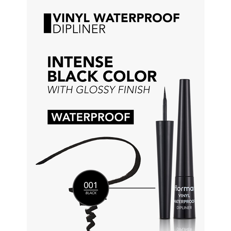 Flormar Vinyl Waterproof Dipliner Black 2.5ml
