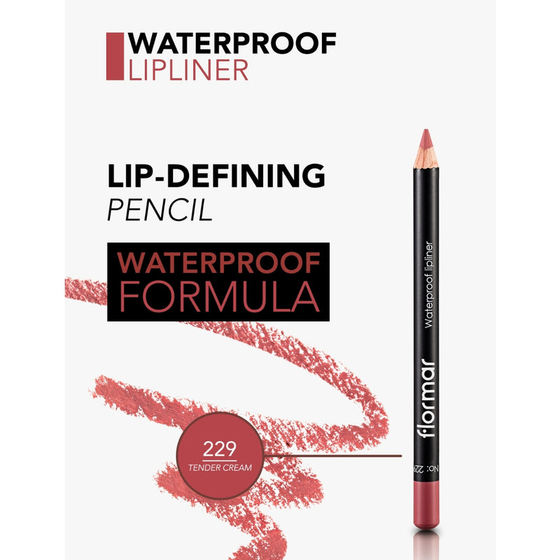 Flormar Waterproof Lipliner 229 Tender Cream 1.14g