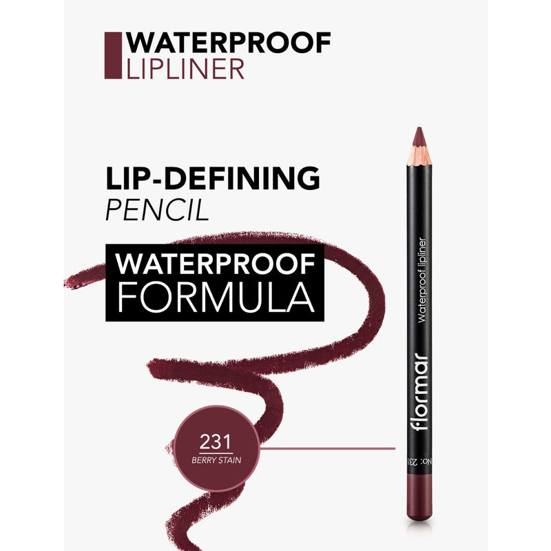 Flormar Waterproof Lipliner 231 Berry Stain 1.14g