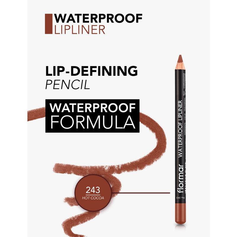 Flormar Waterproof Lipliner 243 Hot Cocoa 1.14g
