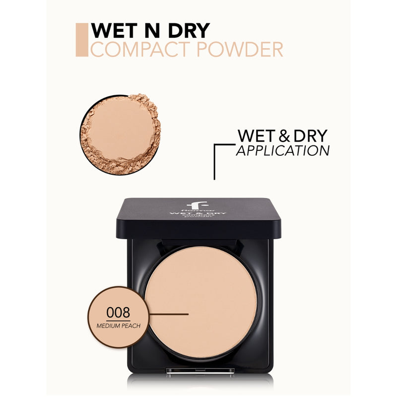 Flormar Wet & Dry Compact Powder 08 Medium Peach 10g