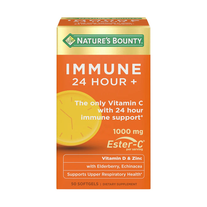 Natures Bounty Immune 24 Hour+ 50 Softgels