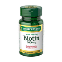 Natures Bounty Biotin 5,000mcg Quick Dissolve 60 Tablets