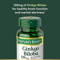 Natures Bounty Ginkgo Biloba 120mg 100 Capsules