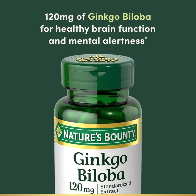 Natures Bounty Ginkgo Biloba 120mg 100 Capsules