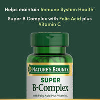 Natures Bounty Super B Complex With Folic Acid Plus Vitamin C 150 Coated Tablets