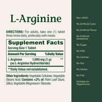 Natures Bounty L-Arginine 1000mg 50 Tablets