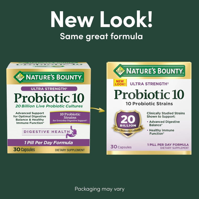 Natures Bounty Probiotic 10 Strains 30 Capsules
