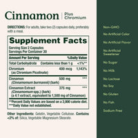 Natures Bounty Cinnamon 2000mg 60 Capsules