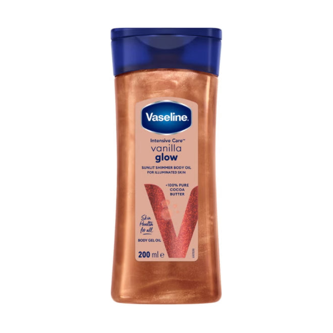Vaseline Body Oil Intensive Care Vanilla Glow Sunlit Shimmer 200ml