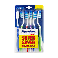 Pepsodent Toothbrush Trident Multipack Medium 6 Pieces