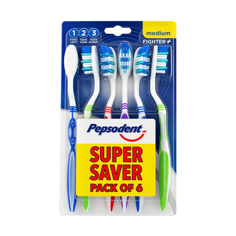 Pepsodent Toothbrush Trident Multipack Medium 6 Pieces