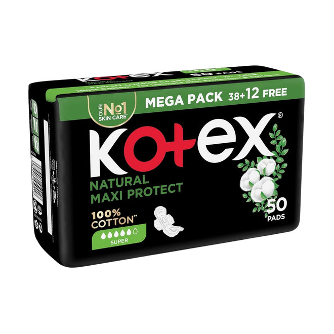 Kotex Sanitary Napkin Maxi Natural Super 38 + 12 Pads