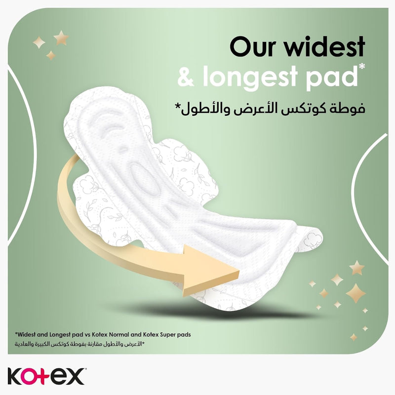 Kotex Sanitary Napkin Maxi Natural Night 30 + 14 Pads