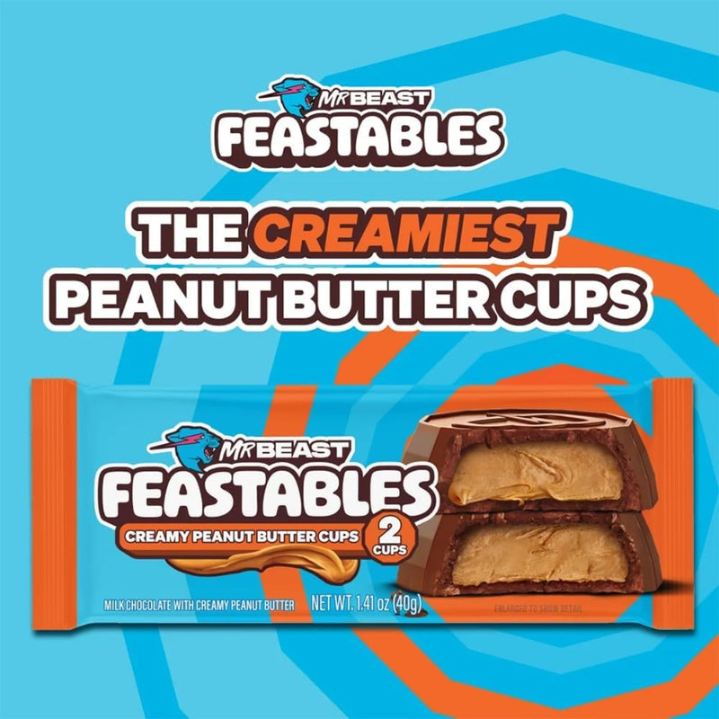 Mr Beast Feastables Creamy Peanut Butter 2 Cups 40g