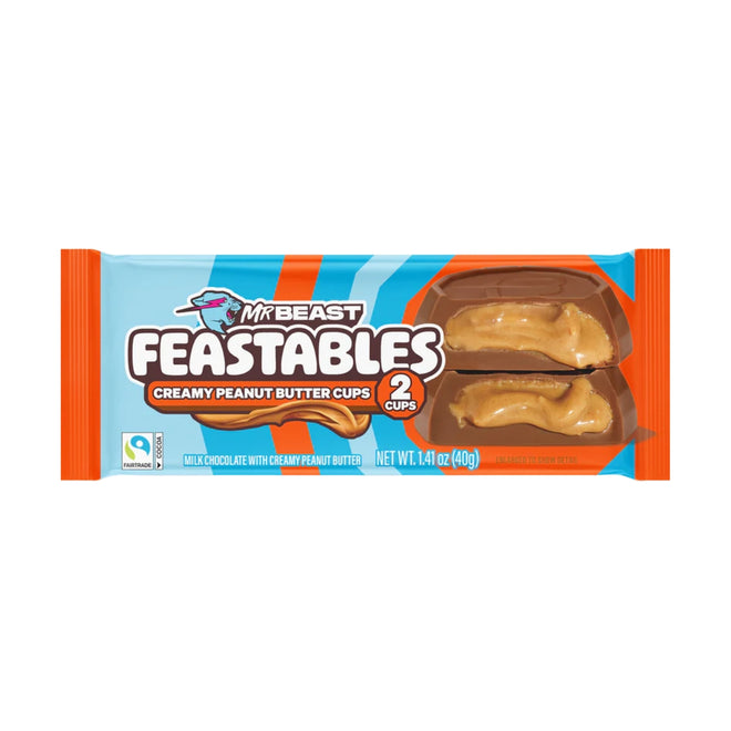 Mr Beast Feastables Creamy Peanut Butter 2 Cups 40g