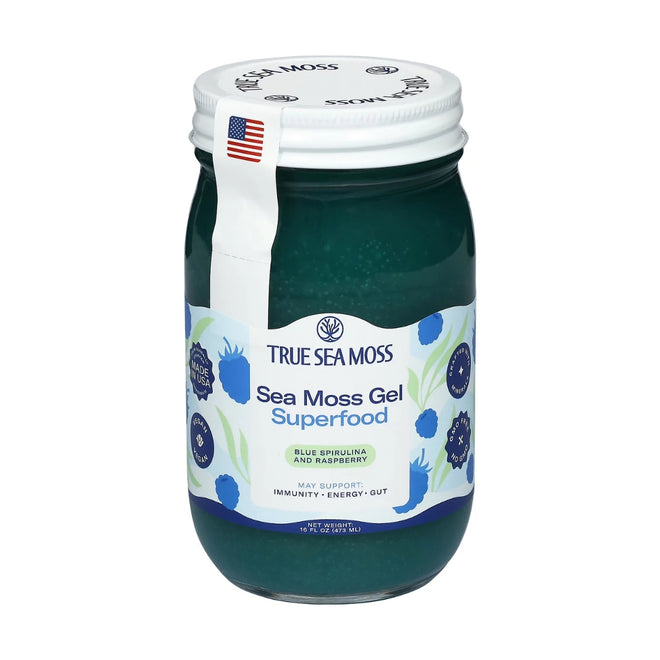 True Sea Moss Gel Superfood Blue Spirulina & Raspberry 473ml