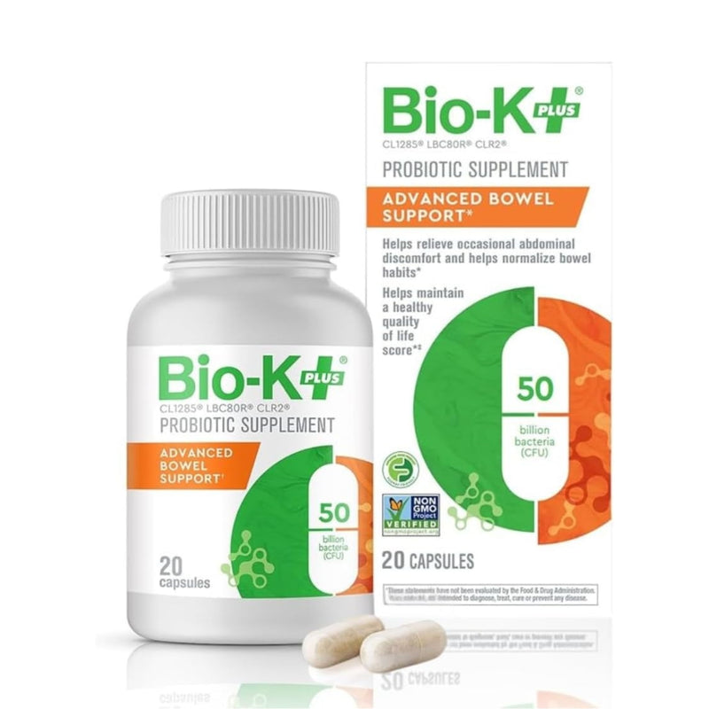 Bio-K Plus Probiotic Advanced Bowel Support 20 Capsules