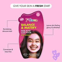 7th Heaven Balance & Mattify Pink Rose with Retinol Clay Mask 15g