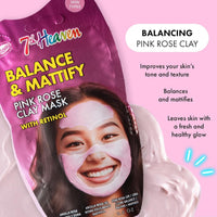 7th Heaven Balance & Mattify Pink Rose with Retinol Clay Mask 15g