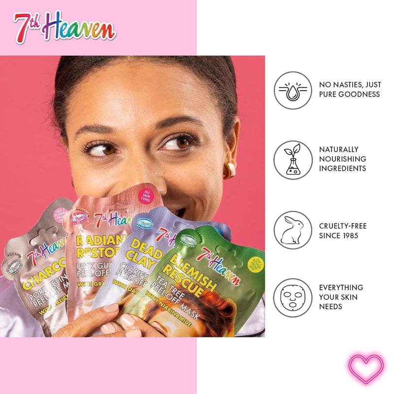 7th Heaven Balance & Mattify Pink Rose with Retinol Clay Mask 15g