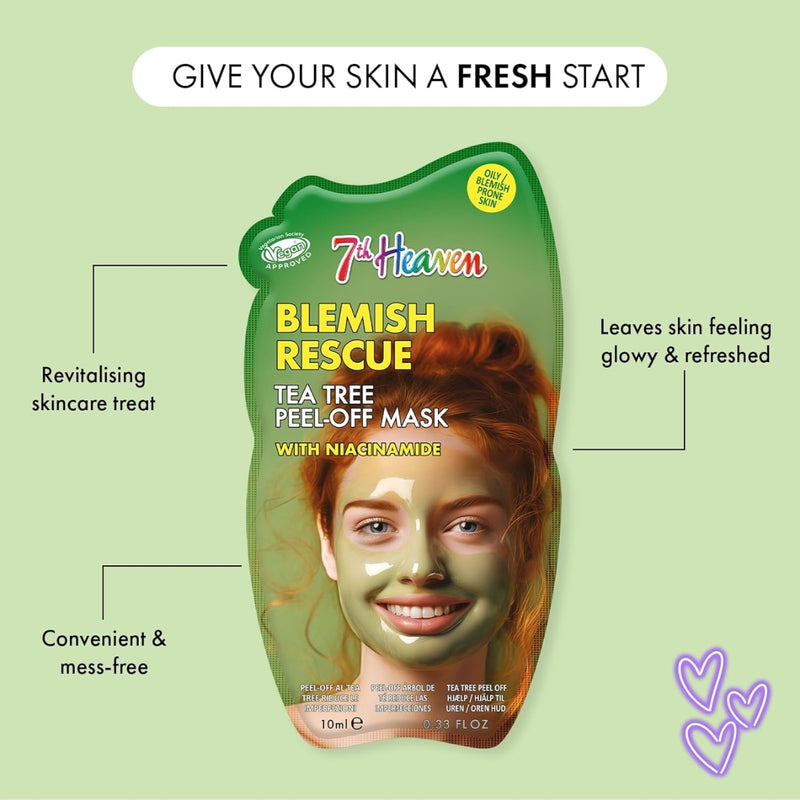 7th Heaven Blemish Rescue Tea Tree with Niacinamide Peel Off Mask 10ml