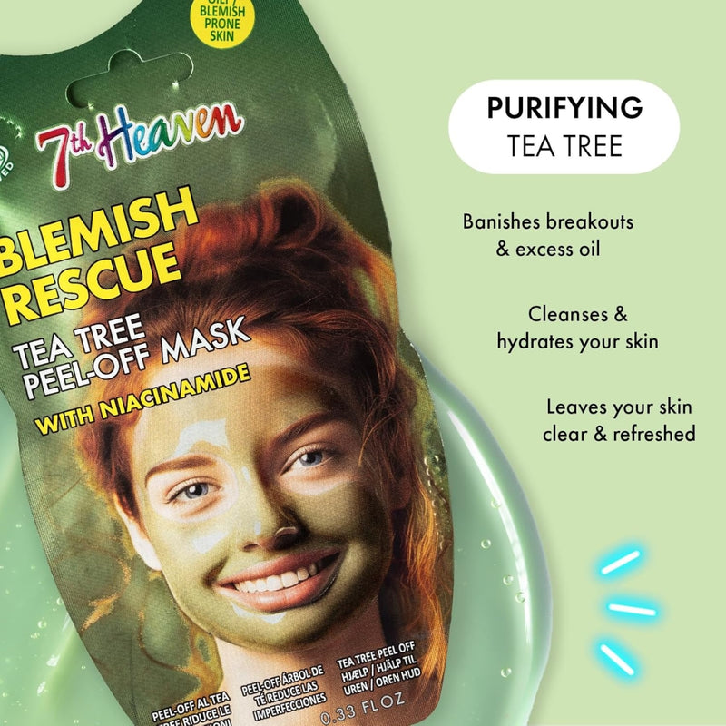 7th Heaven Blemish Rescue Tea Tree with Niacinamide Peel Off Mask 10ml