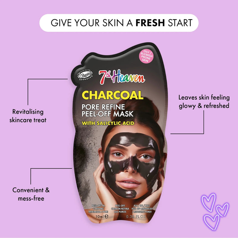 7th Heaven Charcoal Pore Refine with Salicylic Acid Peel Off Mask 50ml