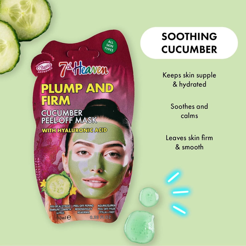 7th Heaven Plump & Firm Cucumber with Hyaluronic Acid Peel Off Mask 10ml
