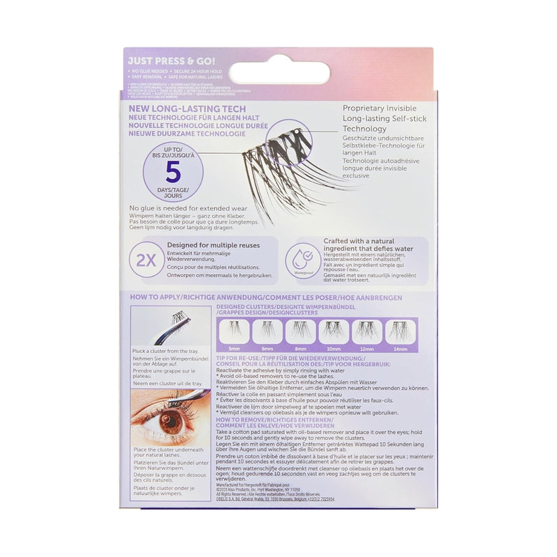 Kiss False Eyelash ILP02C Impress Press On Long Lasting Demi Edgy Lashes 24 Count