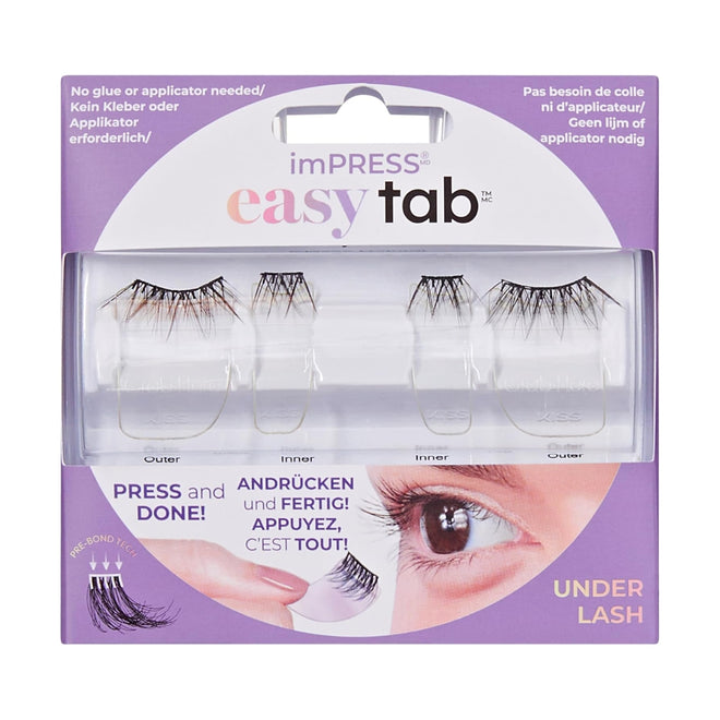 Kiss False Eyelash ILT01C Impress Press On Easy Tab Falsies Classy Natural 1 Pair