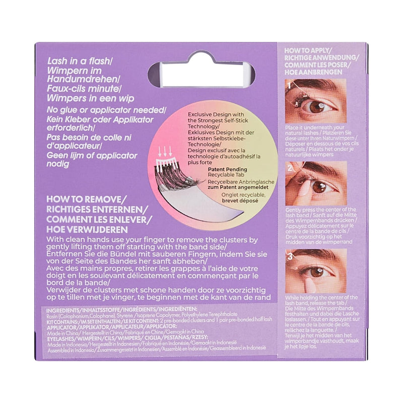 Kiss False Eyelash ILT02C Impress Press On Easy Tab Falsies Authentic Natural 1 Pair