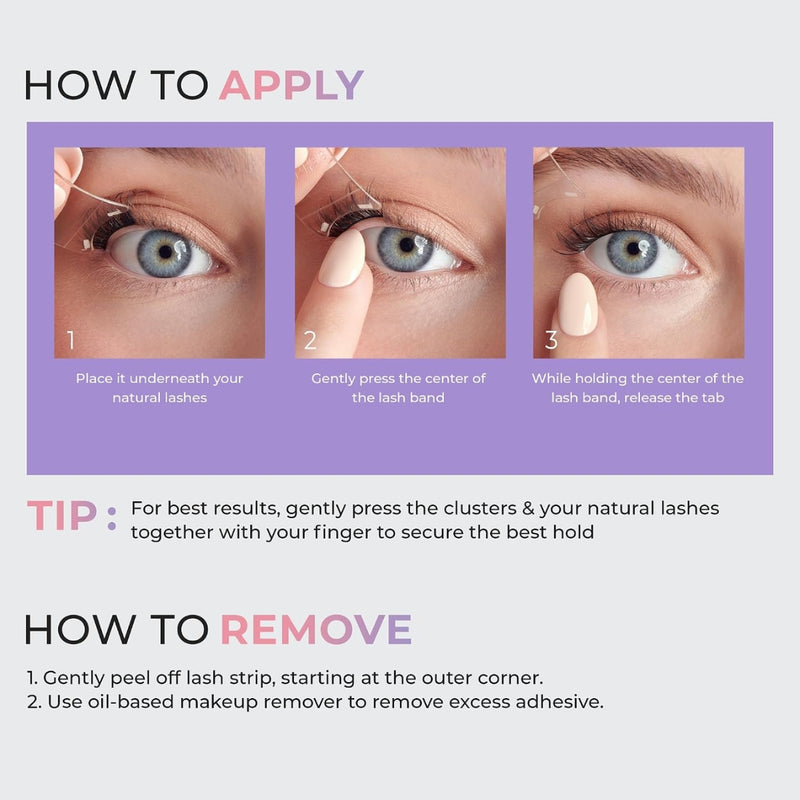 Kiss False Eyelash ILT02C Impress Press On Easy Tab Falsies Authentic Natural 1 Pair