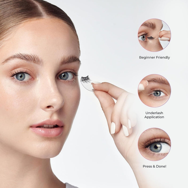 Kiss False Eyelash ILT02C Impress Press On Easy Tab Falsies Authentic Natural 1 Pair