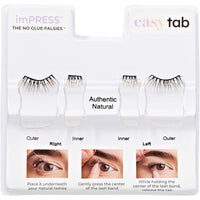 Kiss False Eyelash ILT02C Impress Press On Easy Tab Falsies Authentic Natural 1 Pair