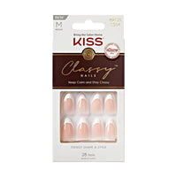 Kiss False Nails CS04C Classy Trendy Shape & Style with Glue Medium 28 Count