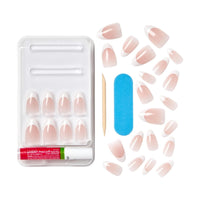 Kiss False Nails CS04C Classy Trendy Shape & Style with Glue Medium 28 Count