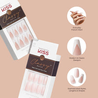 Kiss False Nails CS04C Classy Trendy Shape & Style with Glue Medium 28 Count
