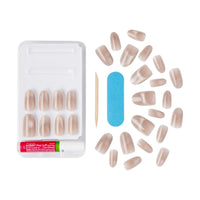 Kiss False Nails FMA06C Gel Fantasy Magnetic Velvety Effect Medium Length Brown 28 Count
