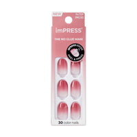 Kiss False Nails IMC50C Impress The No Glue Mani Color Ombre Nails Beat The Heat Short 30 Count