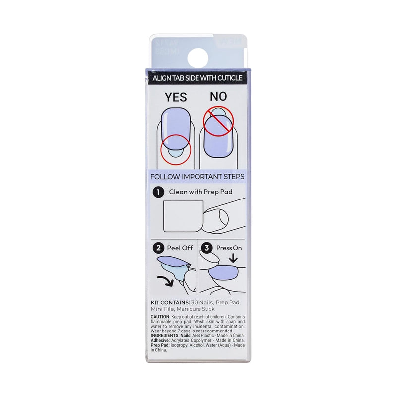 Kiss False Nails IMC53C Impress The No Glue Mani Color Ombre Nails Friendzone Short 30 Count